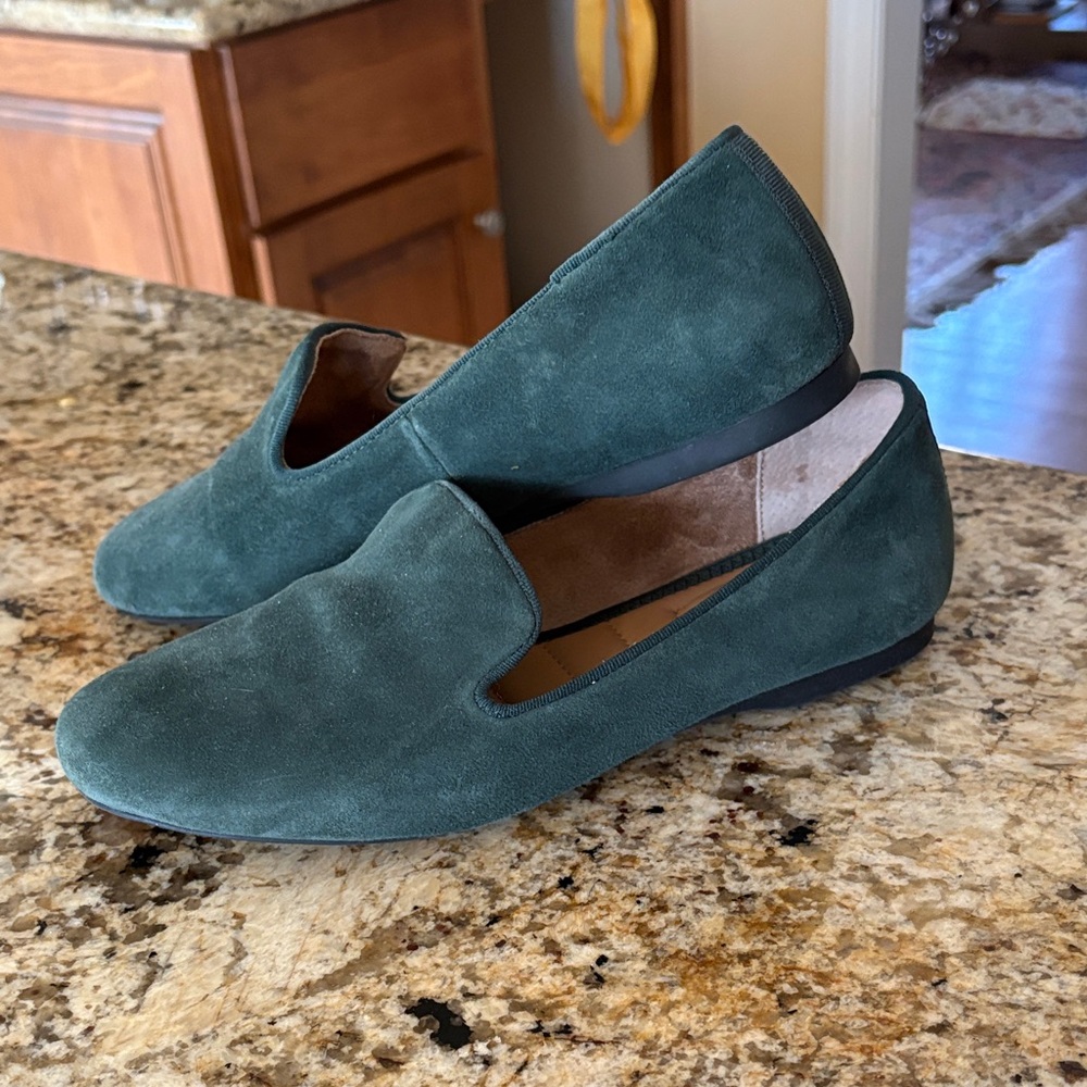 Me Too Forest Green Suede Loafers